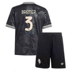 Fotbollsset Barn Juventus Gleison Bremer #3 Tredje Tröja 2025-26 Mini-Kit Kortärmad (+ korta byxor)