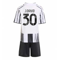 Fotbollsset Barn Juventus Jonathan David #30 Hemmatröja 2025-26 Mini-Kit Kortärmad (+ korta byxor)