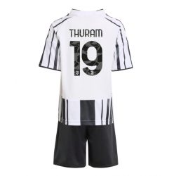 Fotbollsset Barn Juventus Khephren Thuram #19 Hemmatröja 2025-26 Mini-Kit Kortärmad (+ korta byxor)