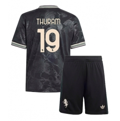 Fotbollsset Barn Juventus Khephren Thuram #19 Tredje Tröja 2025-26 Mini-Kit Kortärmad (+ korta byxor)