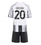 Fotbollsset Barn Juventus Lois Openda #20 Hemmatröja 2025-26 Mini-Kit Kortärmad (+ korta byxor)
