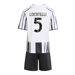 Fotbollsset Barn Juventus Manuel Locatelli #5 Hemmatröja 2025-26 Mini-Kit Kortärmad (+ korta byxor)