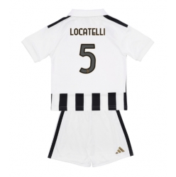 Fotbollsset Barn Juventus Manuel Locatelli #5 Hemmatröja 2026-27 Mini-Kit Kortärmad (+ korta byxor)