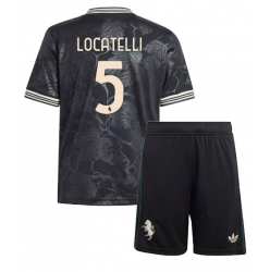 Fotbollsset Barn Juventus Manuel Locatelli #5 Tredje Tröja 2025-26 Mini-Kit Kortärmad (+ korta byxor)