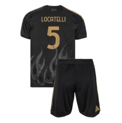 Fotbollsset Barn Juventus Manuel Locatelli #5 Tredje Tröja 2026-27 Mini-Kit Kortärmad (+ korta byxor)