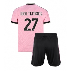 Fotbollsset Barn Juventus Nick Woltemade #27 Bortatröja 2026-27 Mini-Kit Kortärmad (+ korta byxor)