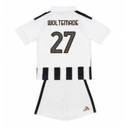 Fotbollsset Barn Juventus Nick Woltemade #27 Hemmatröja 2026-27 Mini-Kit Kortärmad (+ korta byxor)