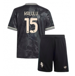 Fotbollsset Barn Juventus Pierre Kalulu #15 Tredje Tröja 2025-26 Mini-Kit Kortärmad (+ korta byxor)