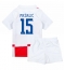 Fotbollsset Barn Kroatien Mario Pasalic #15 Hemmatröja EM 2024 Mini-Kit Kortärmad (+ korta byxor)