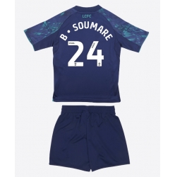 Fotbollsset Barn Leicester City Boubakary Soumare #24 Bortatröja 2025-26 Mini-Kit Kortärmad (+ korta byxor)