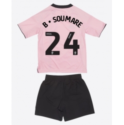 Fotbollsset Barn Leicester City Boubakary Soumare #24 Tredje Tröja 2025-26 Mini-Kit Kortärmad (+ korta byxor)