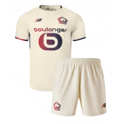 Fotbollsset Barn Lille OSC Bortatröja 2025-26 Mini-Kit Kortärmad (+ korta byxor)