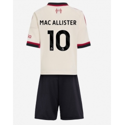 Fotbollsset Barn Liverpool Alexis Mac Allister #10 Bortatröja 2025-26 Mini-Kit Kortärmad (+ korta byxor)