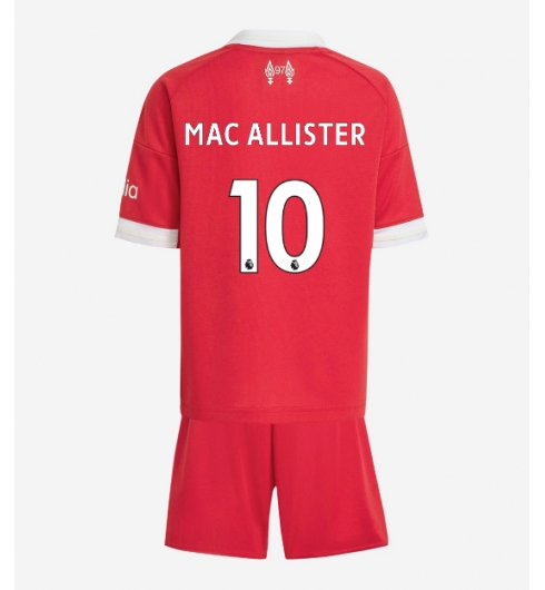 Fotbollsset Barn Liverpool Alexis Mac Allister #10 Hemmatröja 2025-26 Mini-Kit Kortärmad (+ korta byxor)