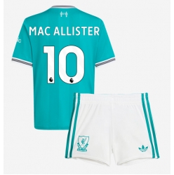 Fotbollsset Barn Liverpool Alexis Mac Allister #10 Tredje Tröja 2025-26 Mini-Kit Kortärmad (+ korta byxor)