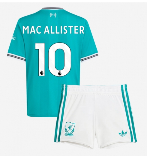 Fotbollsset Barn Liverpool Alexis Mac Allister #10 Tredje Tröja 2025-26 Mini-Kit Kortärmad (+ korta byxor)