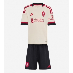Fotbollsset Barn Liverpool Bortatröja 2025-26 Mini-Kit Kortärmad (+ korta byxor)