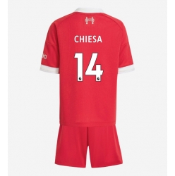 Fotbollsset Barn Liverpool Federico Chiesa #14 Hemmatröja 2025-26 Mini-Kit Kortärmad (+ korta byxor)