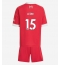 Fotbollsset Barn Liverpool Giovanni Leoni #15 Hemmatröja 2025-26 Mini-Kit Kortärmad (+ korta byxor)