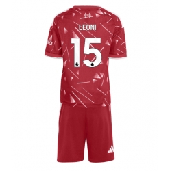 Fotbollsset Barn Liverpool Giovanni Leoni #15 Hemmatröja 2026-27 Mini-Kit Kortärmad (+ korta byxor)