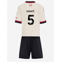 Fotbollsset Barn Liverpool Ibrahima Konate #5 Bortatröja 2025-26 Mini-Kit Kortärmad (+ korta byxor)
