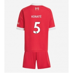 Fotbollsset Barn Liverpool Ibrahima Konate #5 Hemmatröja 2025-26 Mini-Kit Kortärmad (+ korta byxor)