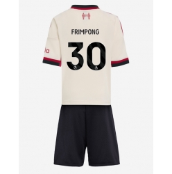 Fotbollsset Barn Liverpool Jeremie Frimpong #30 Bortatröja 2025-26 Mini-Kit Kortärmad (+ korta byxor)