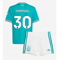 Fotbollsset Barn Liverpool Jeremie Frimpong #30 Tredje Tröja 2025-26 Mini-Kit Kortärmad (+ korta byxor)
