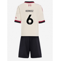 Fotbollsset Barn Liverpool Milos Kerkez #6 Bortatröja 2025-26 Mini-Kit Kortärmad (+ korta byxor)