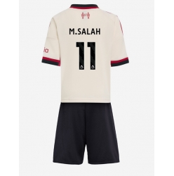 Fotbollsset Barn Liverpool Mohamed Salah #11 Bortatröja 2025-26 Mini-Kit Kortärmad (+ korta byxor)