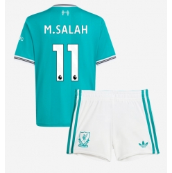 Fotbollsset Barn Liverpool Mohamed Salah #11 Tredje Tröja 2025-26 Mini-Kit Kortärmad (+ korta byxor)