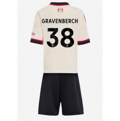 Fotbollsset Barn Liverpool Ryan Gravenberch #38 Bortatröja 2025-26 Mini-Kit Kortärmad (+ korta byxor)