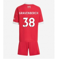 Fotbollsset Barn Liverpool Ryan Gravenberch #38 Hemmatröja 2025-26 Mini-Kit Kortärmad (+ korta byxor)