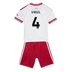 Fotbollsset Barn Liverpool Virgil van Dijk #4 Bortatröja 2026-27 Mini-Kit Kortärmad (+ korta byxor)