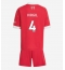 Fotbollsset Barn Liverpool Virgil van Dijk #4 Hemmatröja 2025-26 Mini-Kit Kortärmad (+ korta byxor)