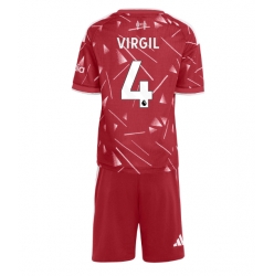 Fotbollsset Barn Liverpool Virgil van Dijk #4 Hemmatröja 2026-27 Mini-Kit Kortärmad (+ korta byxor)