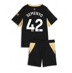 Fotbollsset Barn Manchester City Antoine Semenyo #42 Bortatröja 2026-27 Mini-Kit Kortärmad (+ korta byxor)