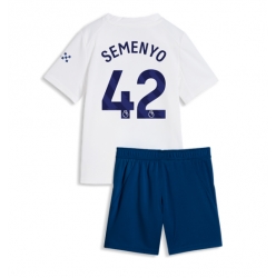 Fotbollsset Barn Manchester City Antoine Semenyo #42 Tredje Tröja 2026-27 Mini-Kit Kortärmad (+ korta byxor)