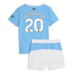 Fotbollsset Barn Manchester City Bernardo Silva #20 Hemmatröja 2025-26 Mini-Kit Kortärmad (+ korta byxor)