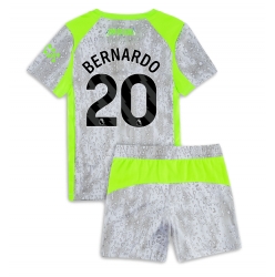 Fotbollsset Barn Manchester City Bernardo Silva #20 Tredje Tröja 2025-26 Mini-Kit Kortärmad (+ korta byxor)