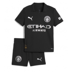 Fotbollsset Barn Manchester City Bortatröja 2025-26 Mini-Kit Kortärmad (+ korta byxor)