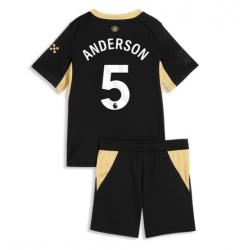 Fotbollsset Barn Manchester City Elliot Anderson #5 Bortatröja 2026-27 Mini-Kit Kortärmad (+ korta byxor)