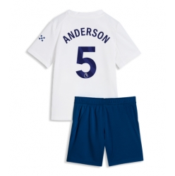 Fotbollsset Barn Manchester City Elliot Anderson #5 Tredje Tröja 2026-27 Mini-Kit Kortärmad (+ korta byxor)