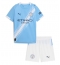 Fotbollsset Barn Manchester City Hemmatröja 2025-26 Mini-Kit Kortärmad (+ korta byxor)