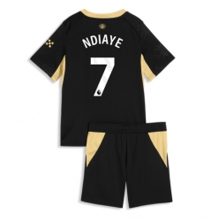 Fotbollsset Barn Manchester City Iliman Ndiaye #7 Bortatröja 2026-27 Mini-Kit Kortärmad (+ korta byxor)