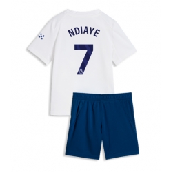Fotbollsset Barn Manchester City Iliman Ndiaye #7 Tredje Tröja 2026-27 Mini-Kit Kortärmad (+ korta byxor)