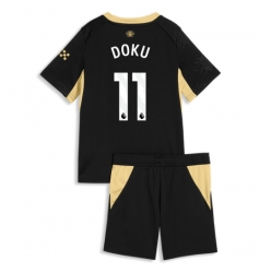 Fotbollsset Barn Manchester City Jeremy Doku #11 Bortatröja 2026-27 Mini-Kit Kortärmad (+ korta byxor)