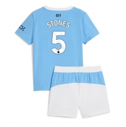 Fotbollsset Barn Manchester City John Stones #5 Hemmatröja 2025-26 Mini-Kit Kortärmad (+ korta byxor)
