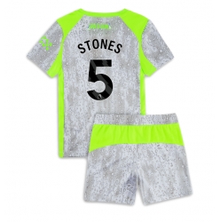 Fotbollsset Barn Manchester City John Stones #5 Tredje Tröja 2025-26 Mini-Kit Kortärmad (+ korta byxor)
