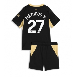 Fotbollsset Barn Manchester City Matheus Nunes #27 Bortatröja 2026-27 Mini-Kit Kortärmad (+ korta byxor)